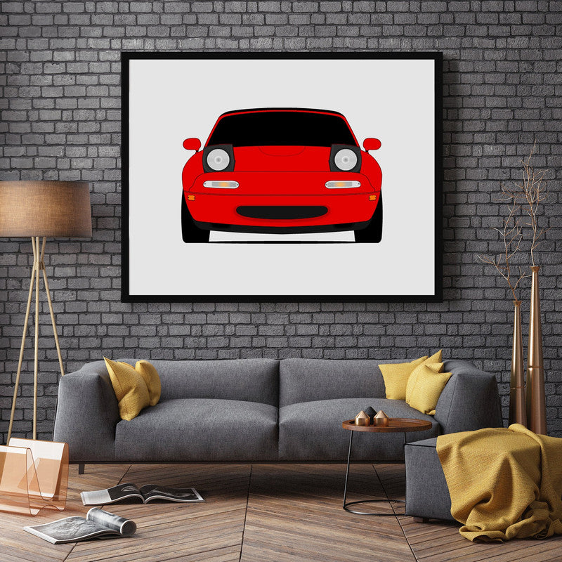 Mazda Miata MX-5 NA (1989-1997) Headlights Up Poster