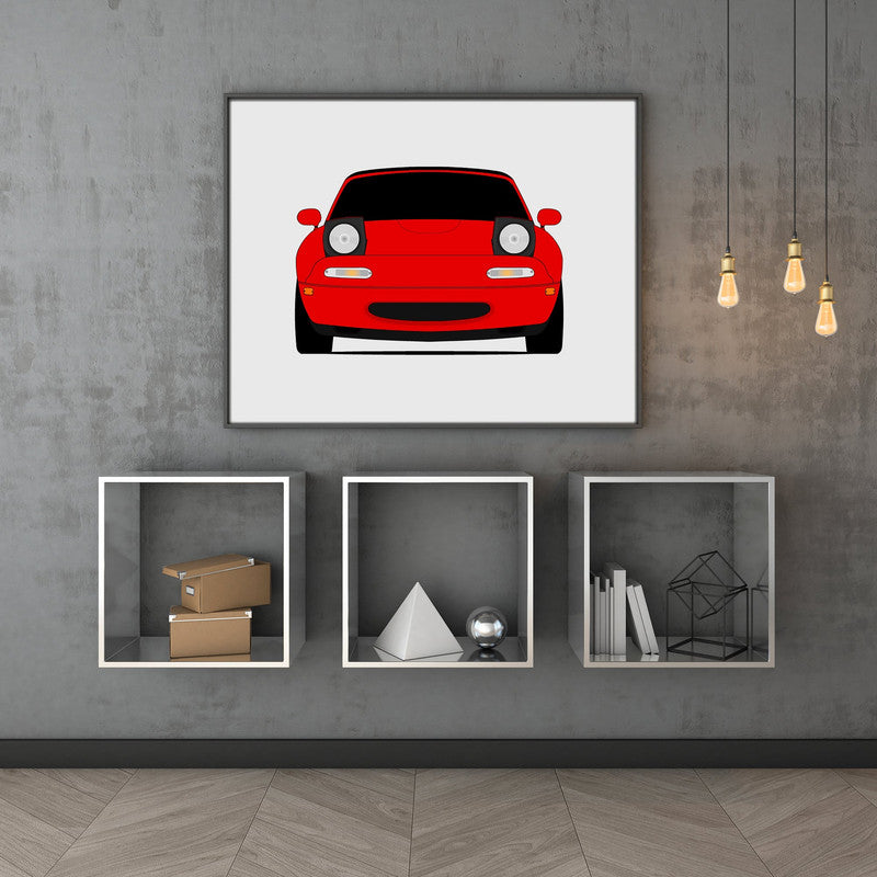 Mazda Miata MX-5 NA (1989-1997) Headlights Up Poster