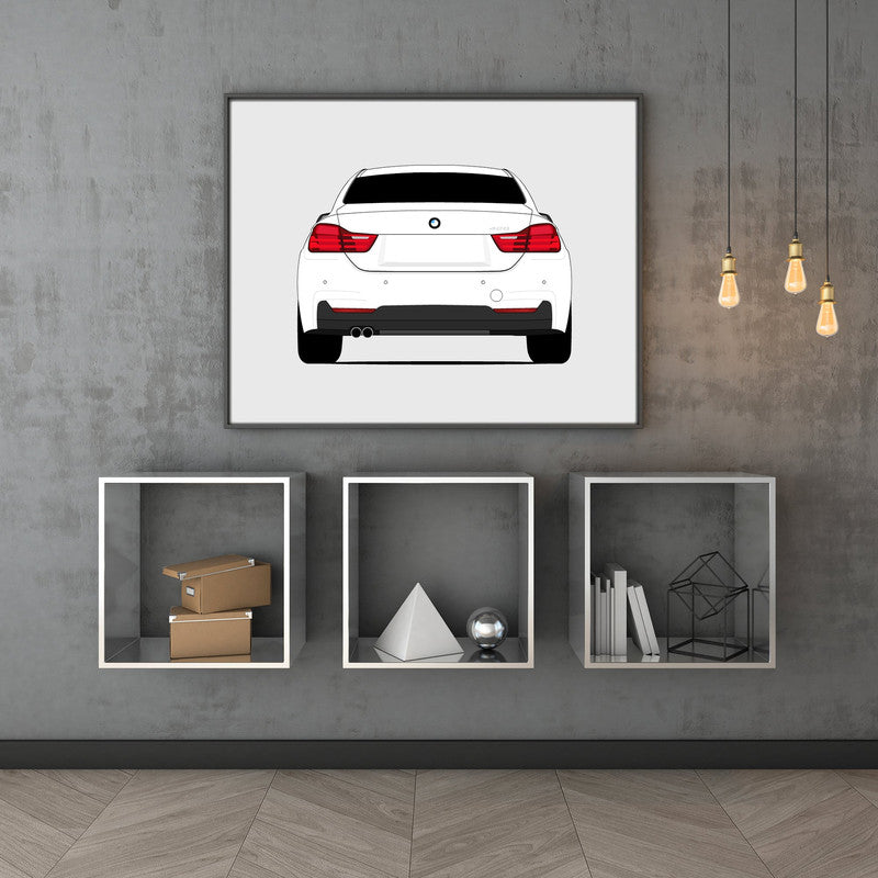 BMW 4 Series 428i Coupe (2013-2016) (Rear) Poster