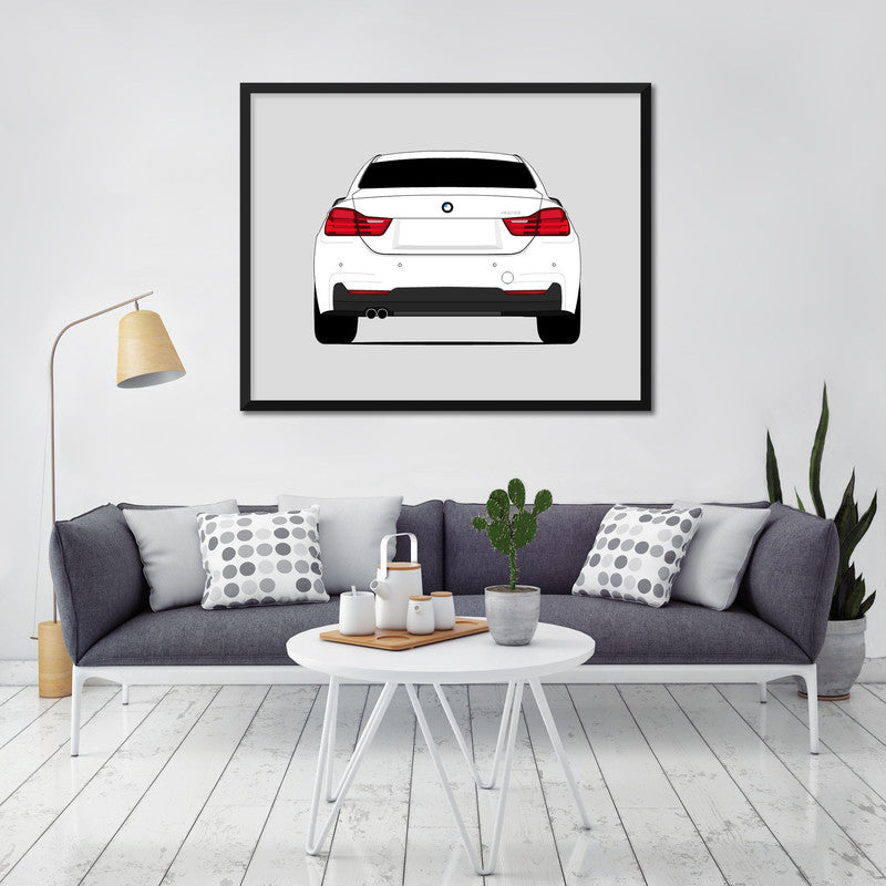BMW 4 Series 428i Coupe (2013-2016) (Rear) Poster