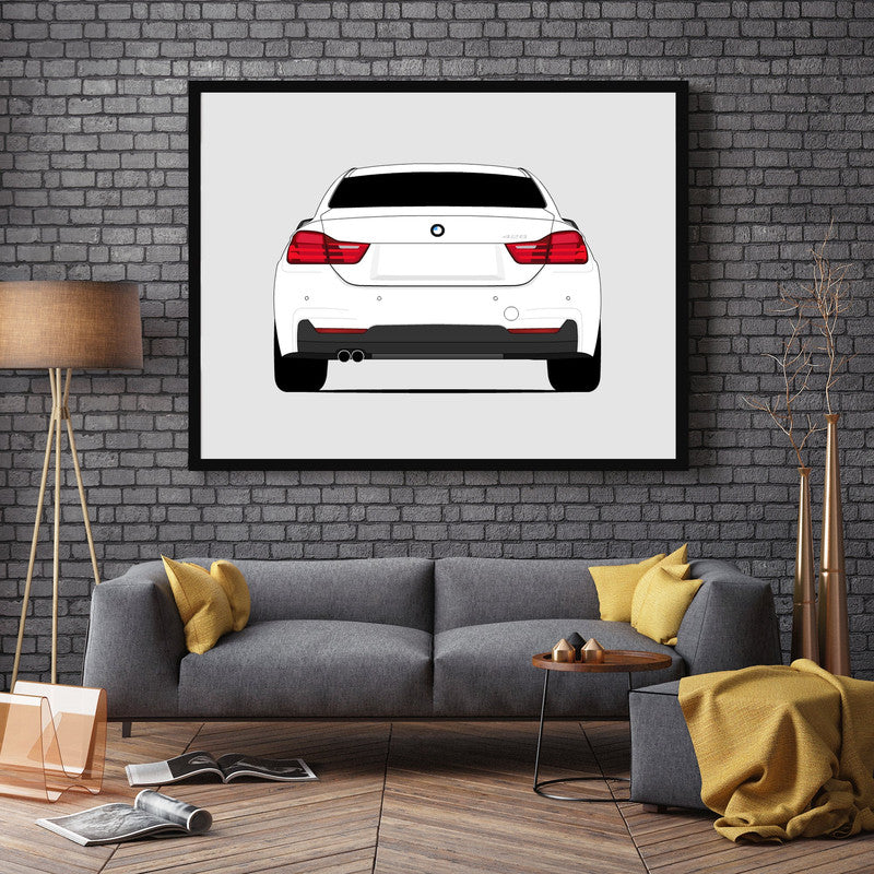 BMW 4 Series 428i Coupe (2013-2016) (Rear) Poster