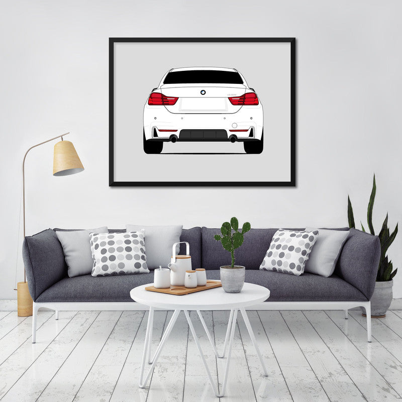 BMW 4 Series 435i F32 Coupe (2013-2016) (Rear) Poster