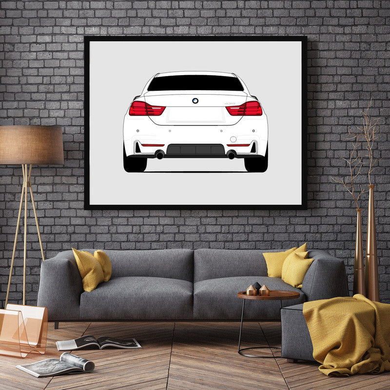 BMW 4 Series 435i F32 Coupe (2013-2016) (Rear) Poster