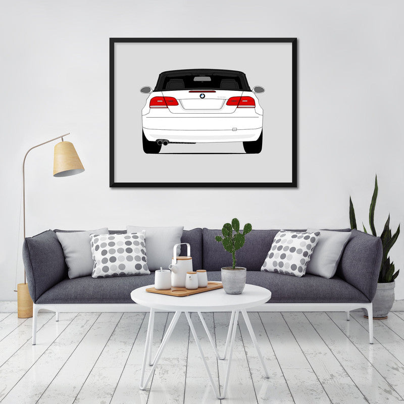 BMW E92 E93 328i Convertible (2007-2010) (Rear) Poster