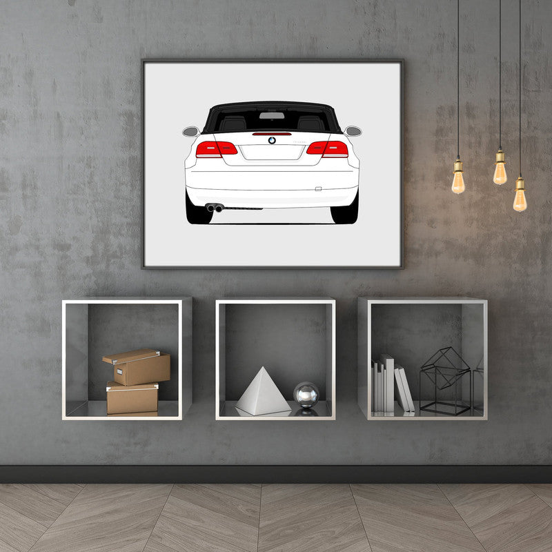 BMW E92 E93 328i Convertible (2007-2010) (Rear) Poster