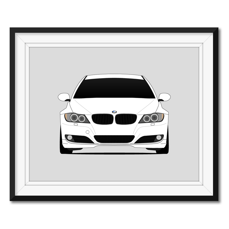 BMW 3 Series 335i LCI Coupe E90 (2007-2010) Poster