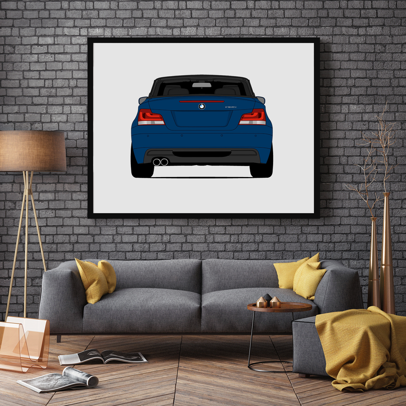 BMW 1 Series 135i Convertible (2007-2013) (Rear) Poster