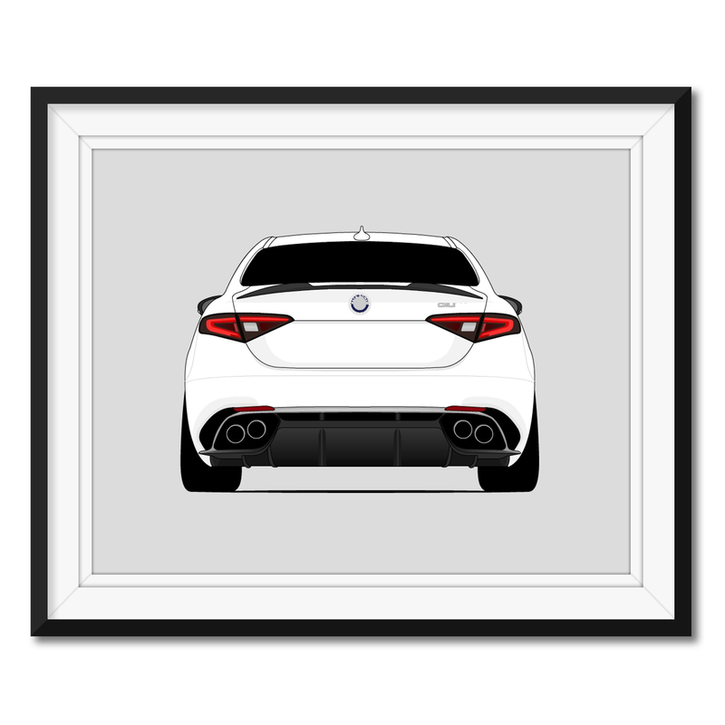 Alfa Romeo Giulia Quadrifoglio 952 (2016-Present) (Rear) Poster