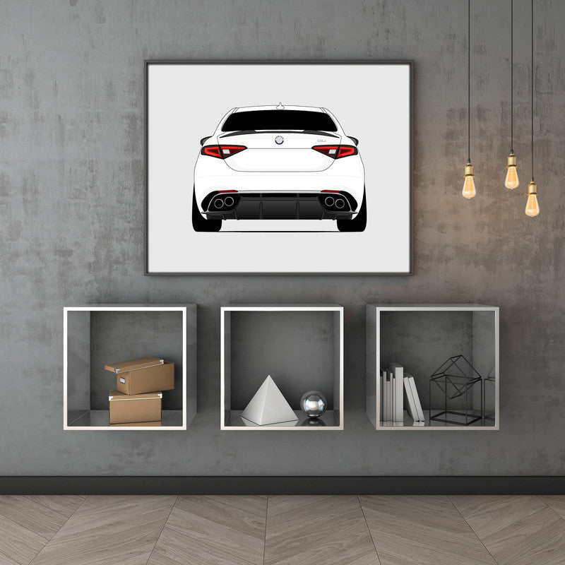 Alfa Romeo Giulia Quadrifoglio 952 (2016-Present) (Rear) Poster