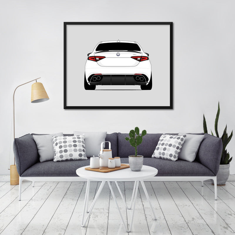 Alfa Romeo Giulia Quadrifoglio 952 (2016-Present) (Rear) Poster