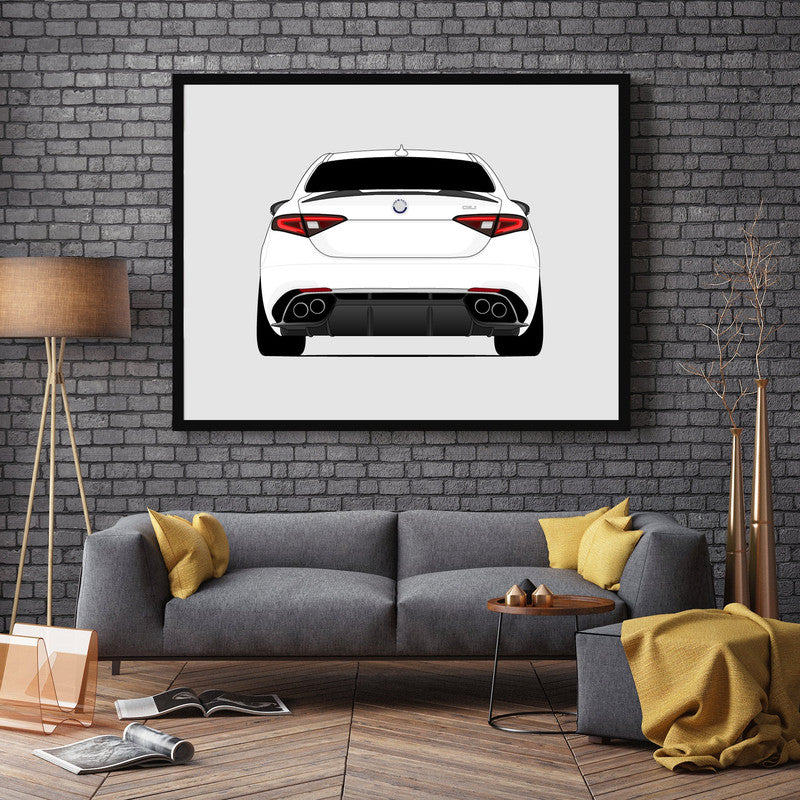 Alfa Romeo Giulia Quadrifoglio 952 (2016-Present) (Rear) Poster