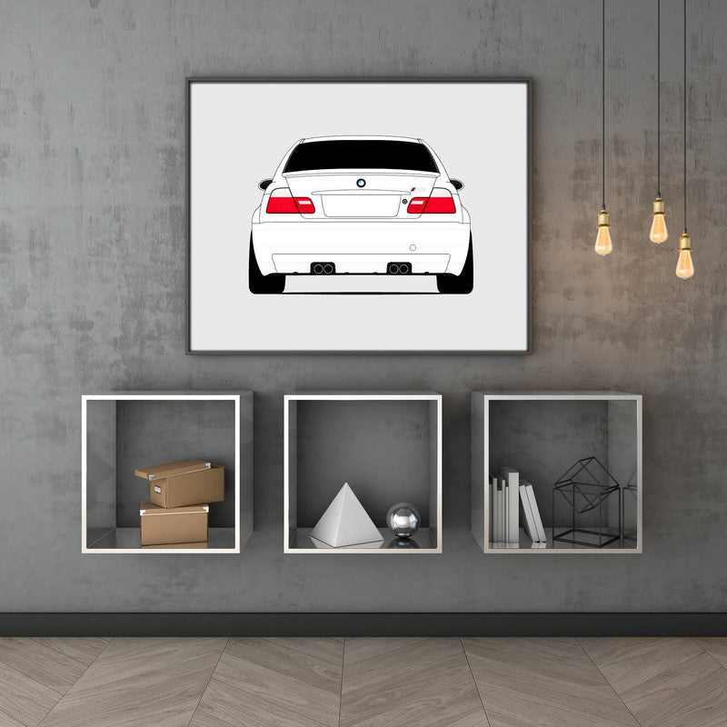 BMW M3 E46 (2001-2006) (Rear) Poster