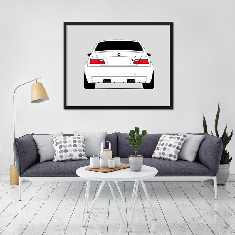 BMW M3 E46 (2001-2006) (Rear) Poster