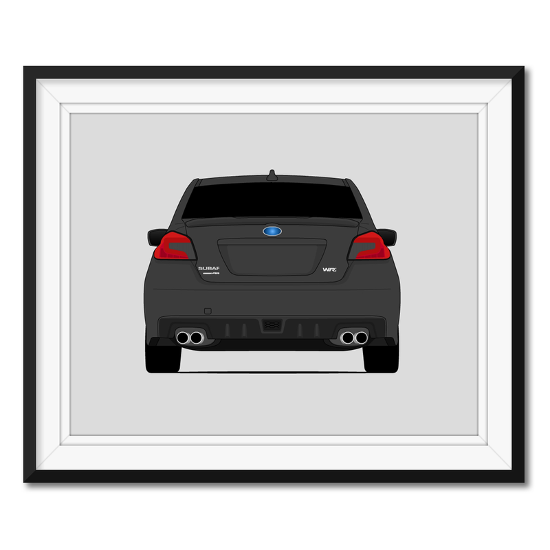 Subaru WRX G4 (2015-2017) (Rear) 4th Generation Poster