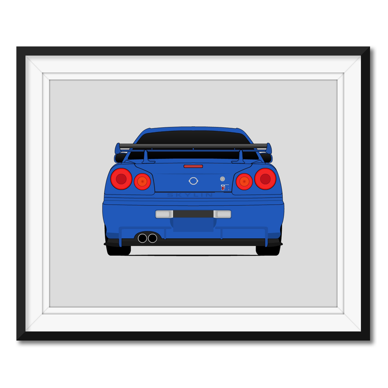 Nissan Skyline GT-R R34 (1998-2002) (Rear) from the Fast and the Furious Poster