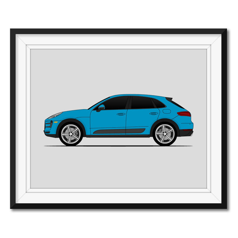 Porsche Macan Turbo S (2014-2018) (Side Profile) Poster