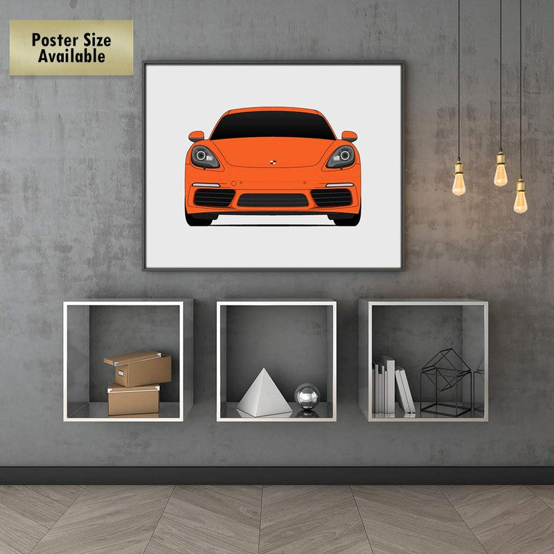 Porsche Cayman S 718 (2016-2020) Poster