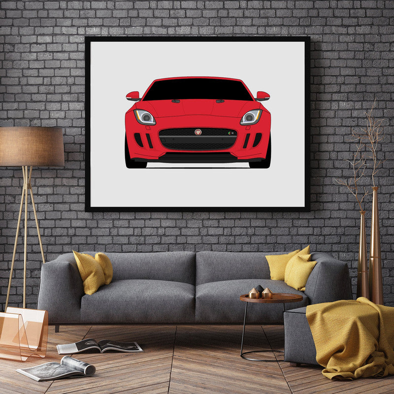 Jaguar F-Type X152 (2013-2019) Sports Car Coupe Poster