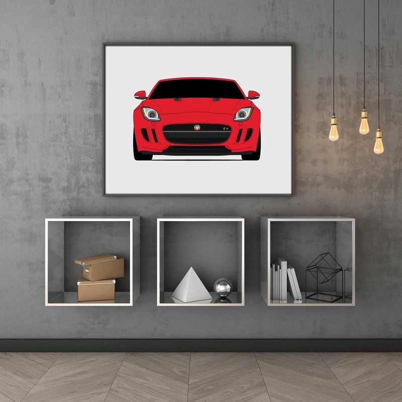 Jaguar F-Type X152 (2013-2019) Sports Car Coupe Poster