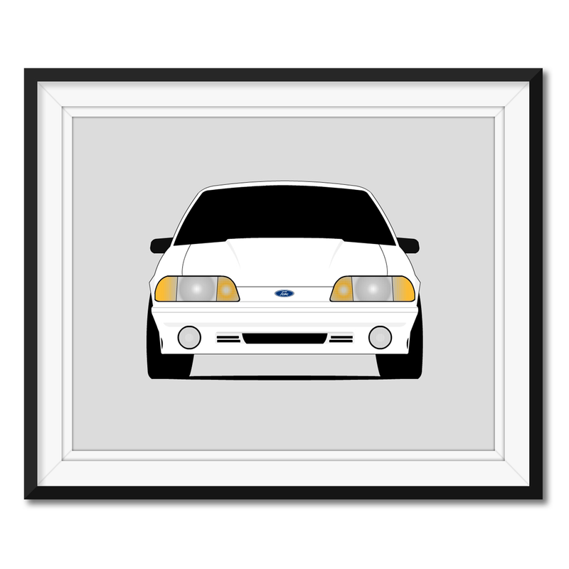 Ford Mustang GT Hatchback (1987-1993) Fox Body 5.0 Poster