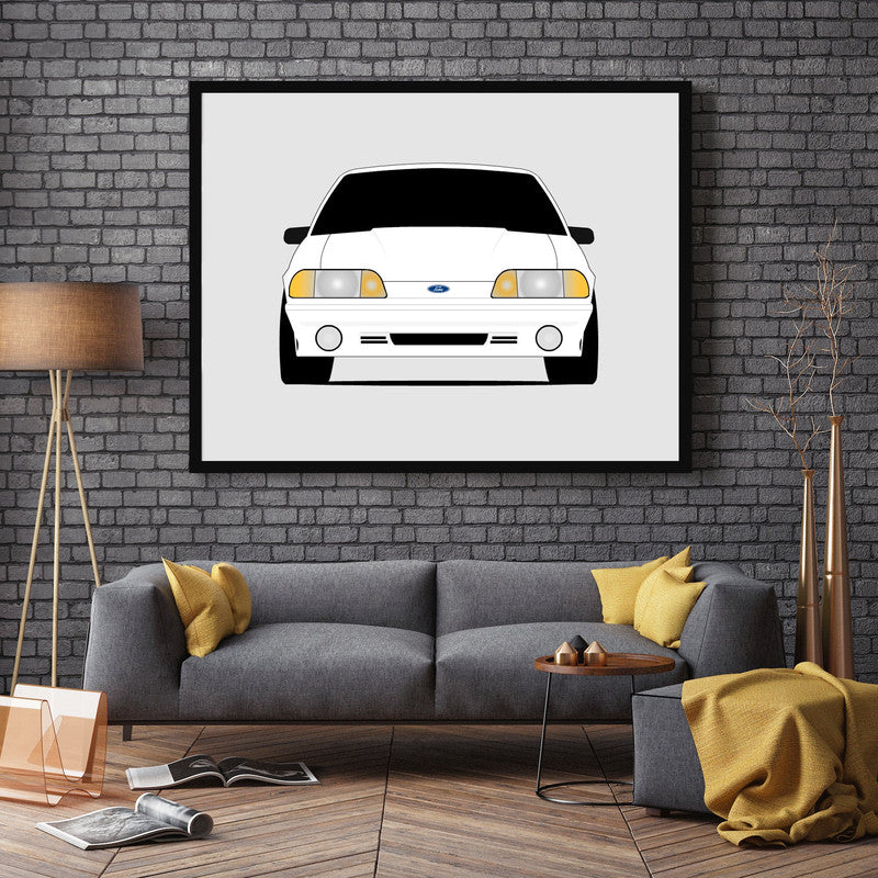 Ford Mustang GT Hatchback (1987-1993) Fox Body 5.0 Poster