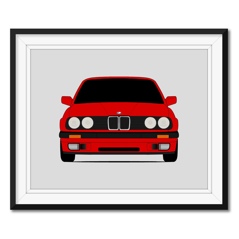 BMW 3 Series E30 (1989-1991) Poster