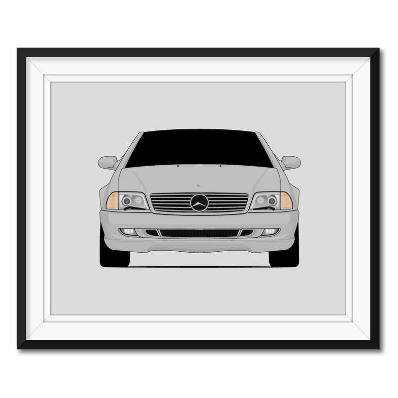 Mercedes-Benz 500SL Silver Arrow (2001-2002) R129 Poster