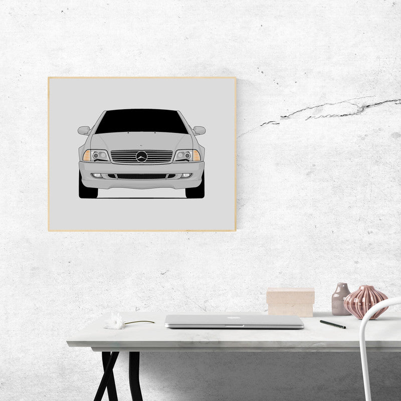 Mercedes-Benz 500SL Silver Arrow (2001-2002) R129 Poster