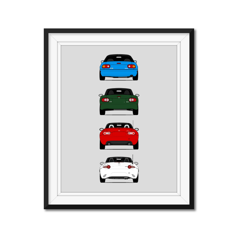 Mazda Miata Generations (Rear)