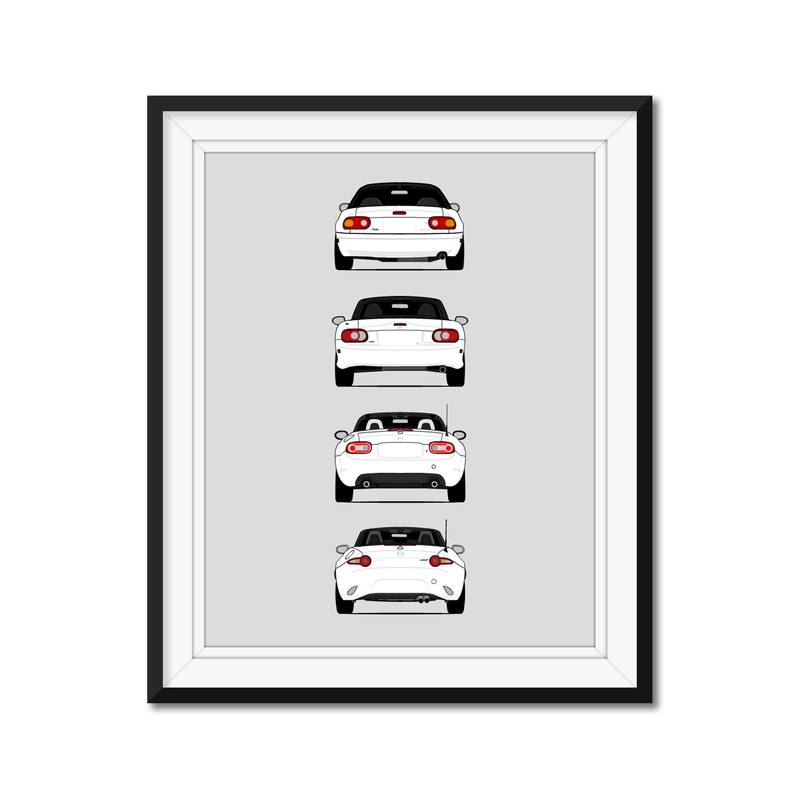 Mazda Miata Generations (Rear)