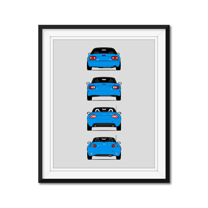 Mazda Miata Generations (Rear)