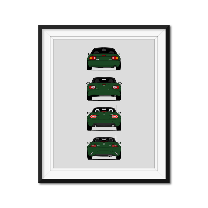 Mazda Miata Generations (Rear)