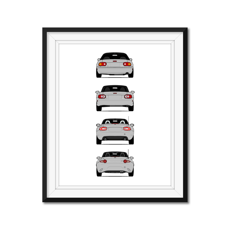 Mazda Miata Generations (Rear)