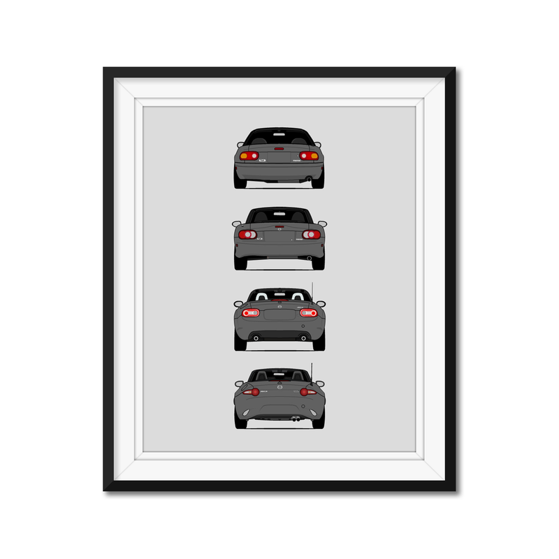 Mazda Miata Generations (Rear)