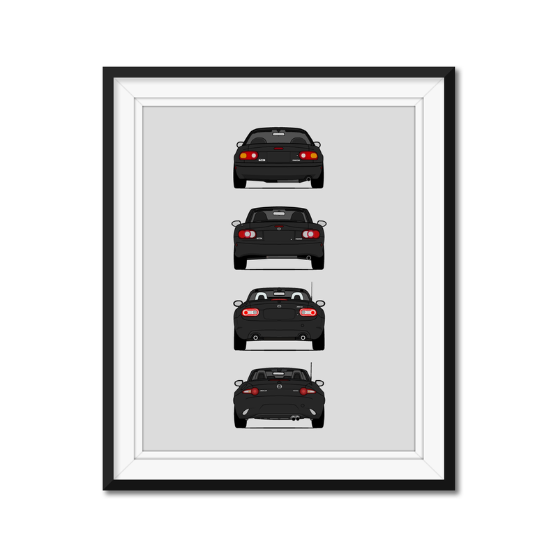 Mazda Miata Generations (Rear)