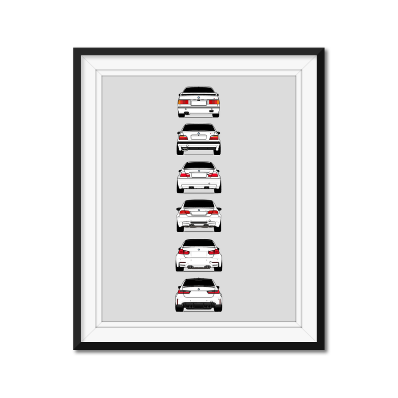 BMW M3 Generations (Rear)