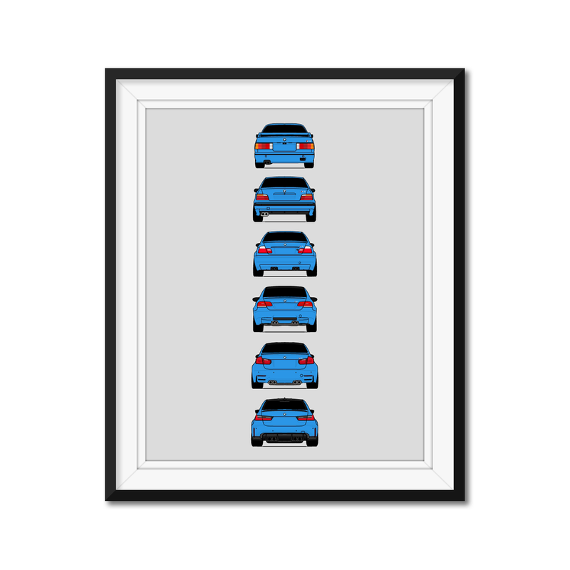 BMW M3 Generations (Rear)