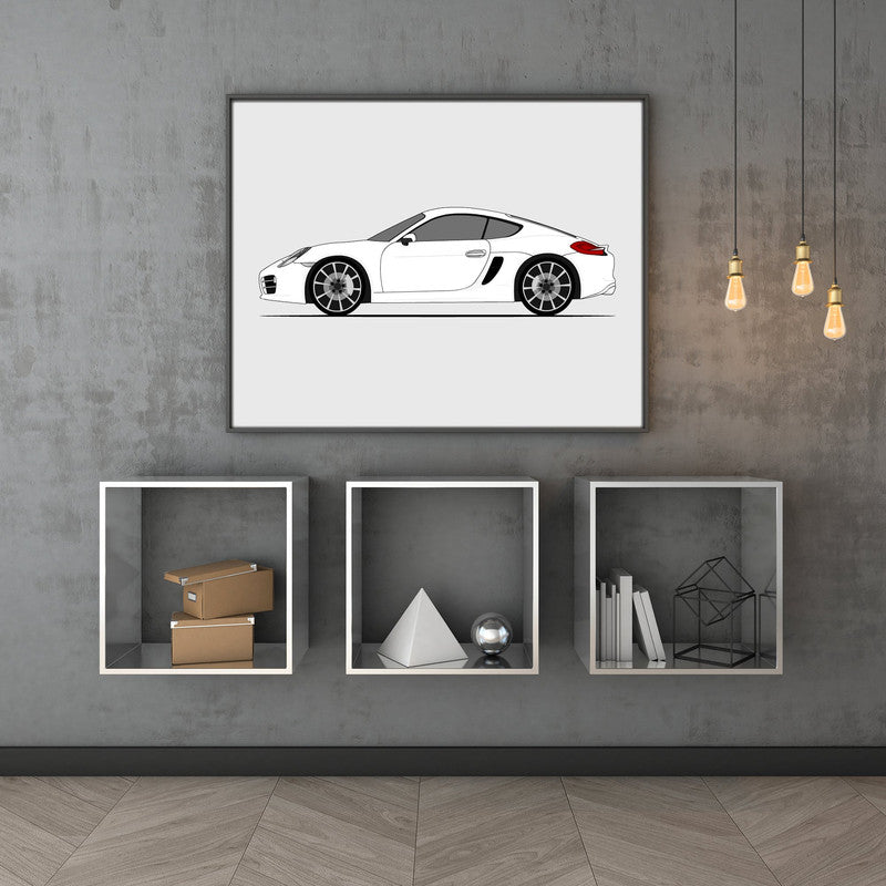 Porsche Cayman S 981 (2012-2016) (Side Profile) Poster