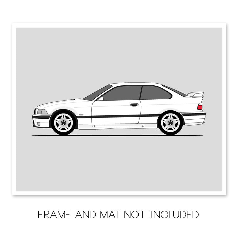 BMW M3 E36 (1995-1999) (Side Profile) Poster