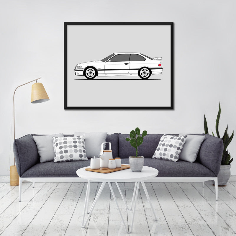 BMW M3 E36 (1995-1999) (Side Profile) Poster
