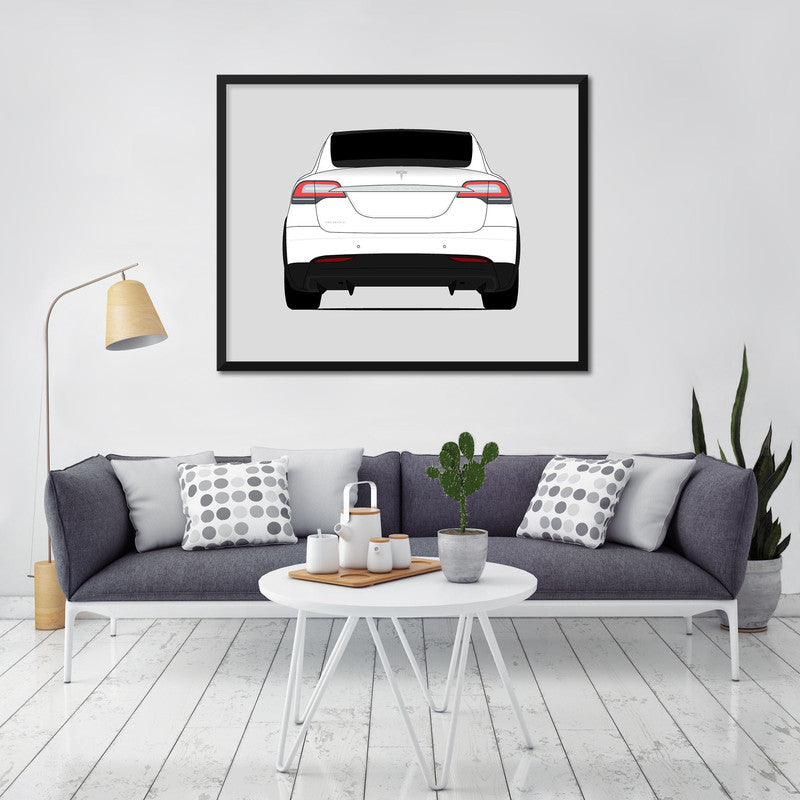 Tesla Model X (2015-2020) (Rear) Poster