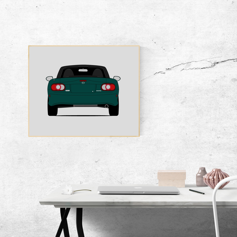 Mazda Miata MX-5 NB (1998-2005) (Rear) Poster