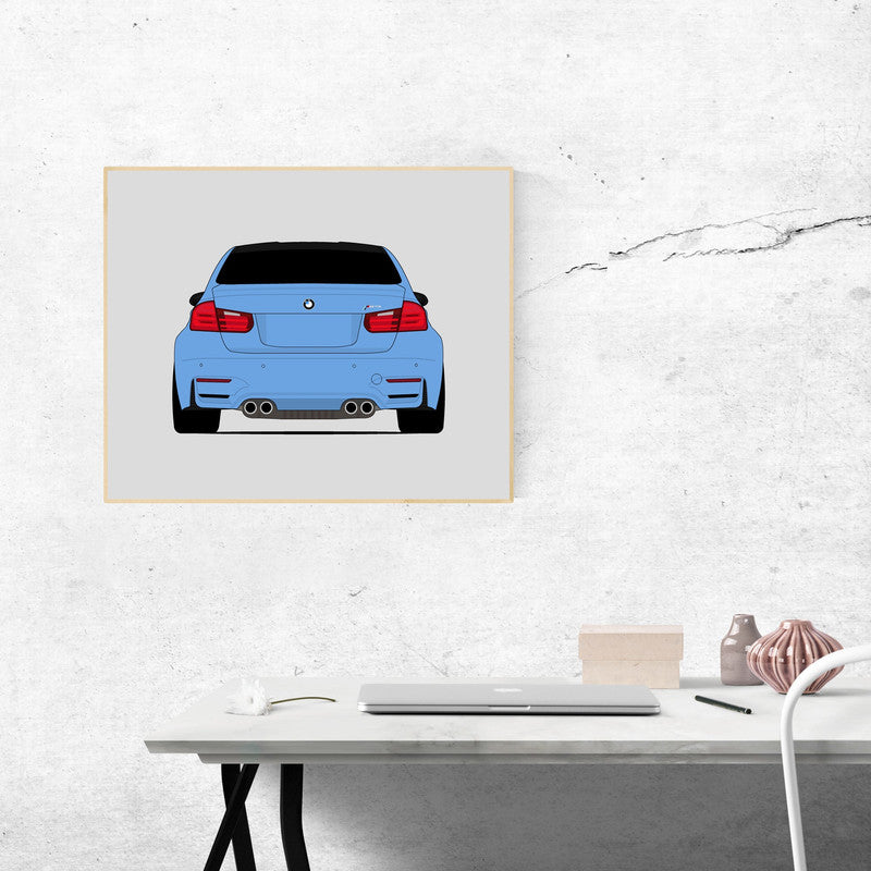 BMW M3 F80 (2014-2017) (Rear) Poster