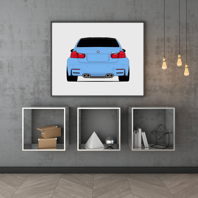 BMW M3 F80 (2014-2017) (Rear) Poster