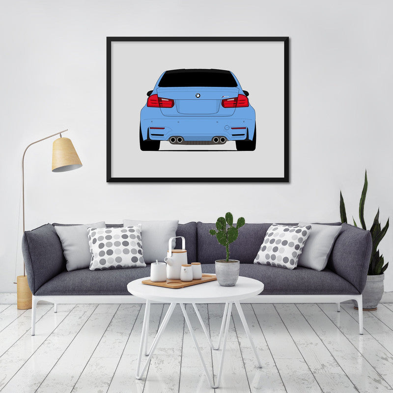 BMW M3 F80 (2014-2017) (Rear) Poster