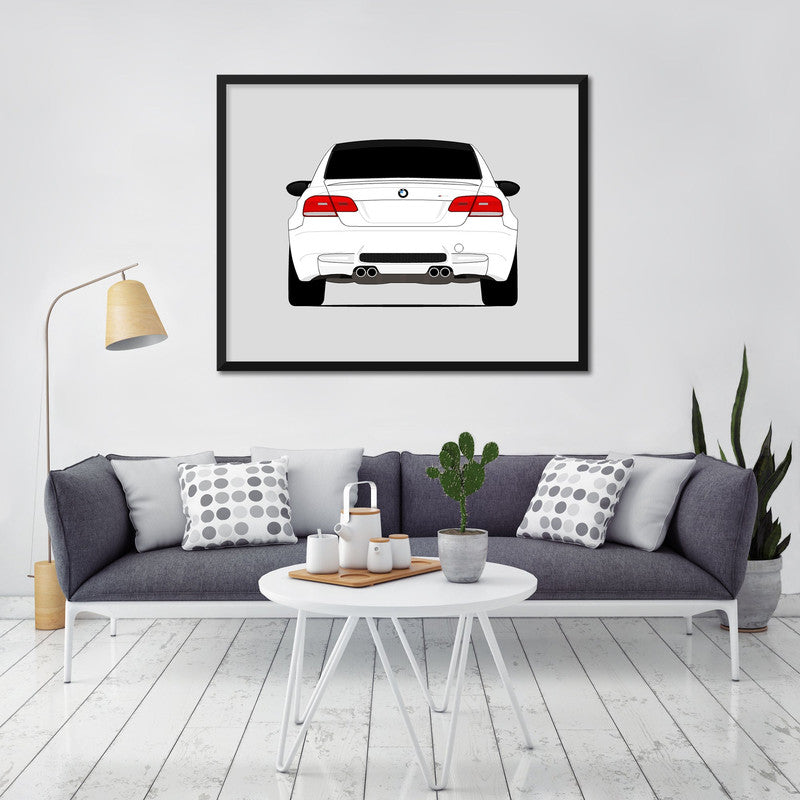 BMW M3 E92 (2007-2013) (Rear) Poster