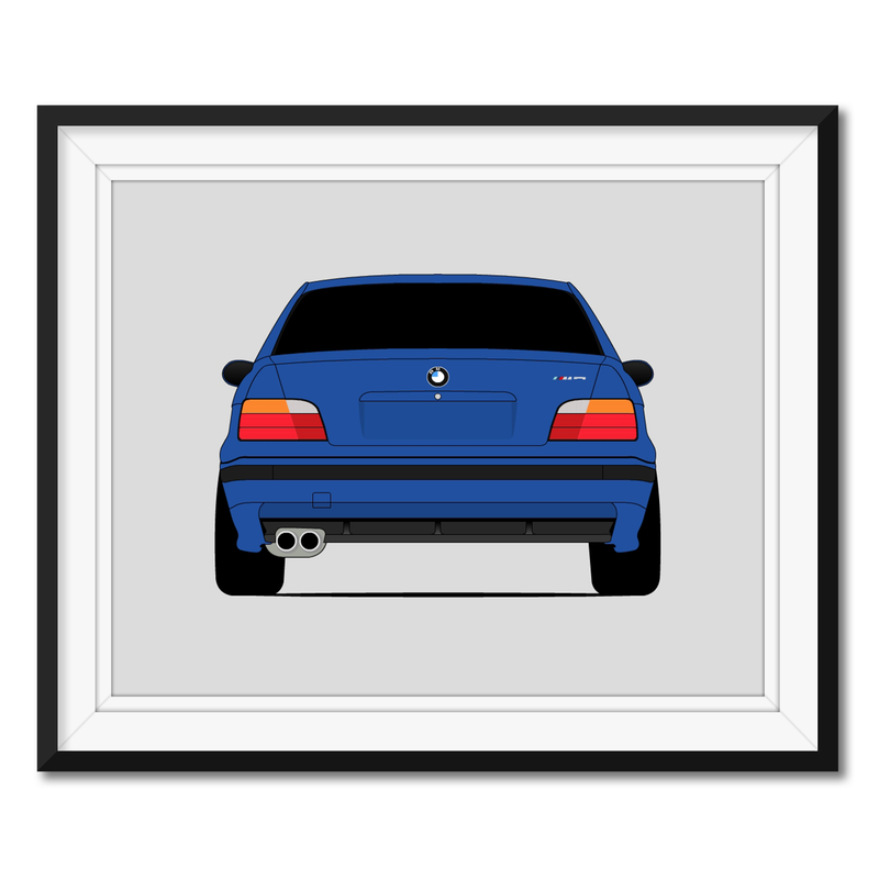 BMW M3 E36 (1995-1999) (Rear) Poster