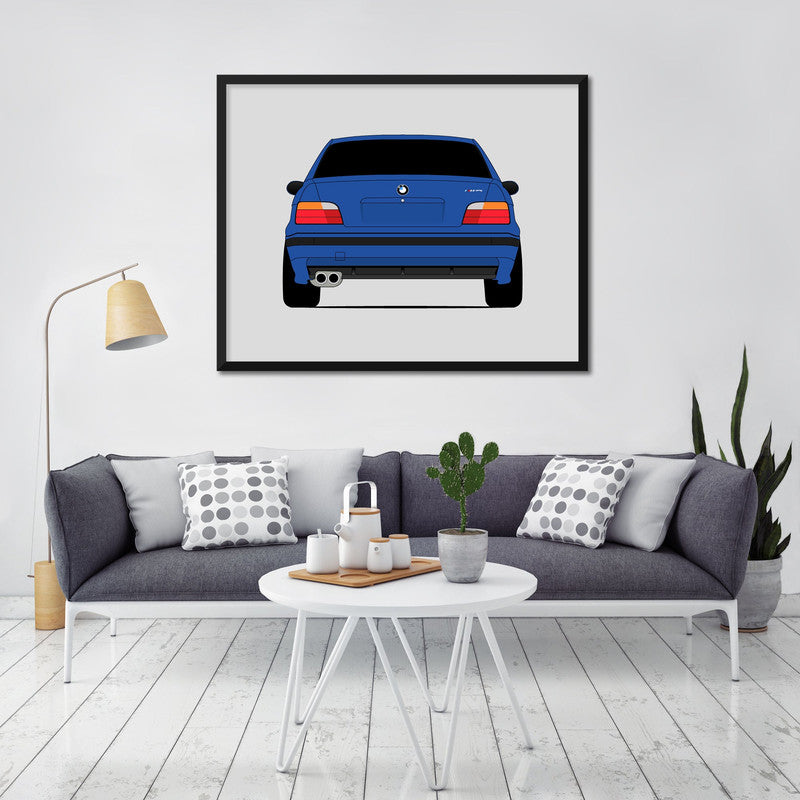 BMW M3 E36 (1995-1999) (Rear) Poster