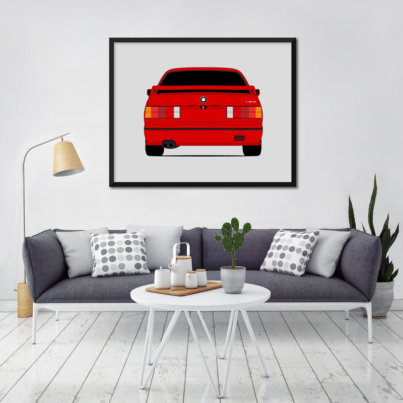 BMW M3 E30 (1986-1991) (Rear) Poster
