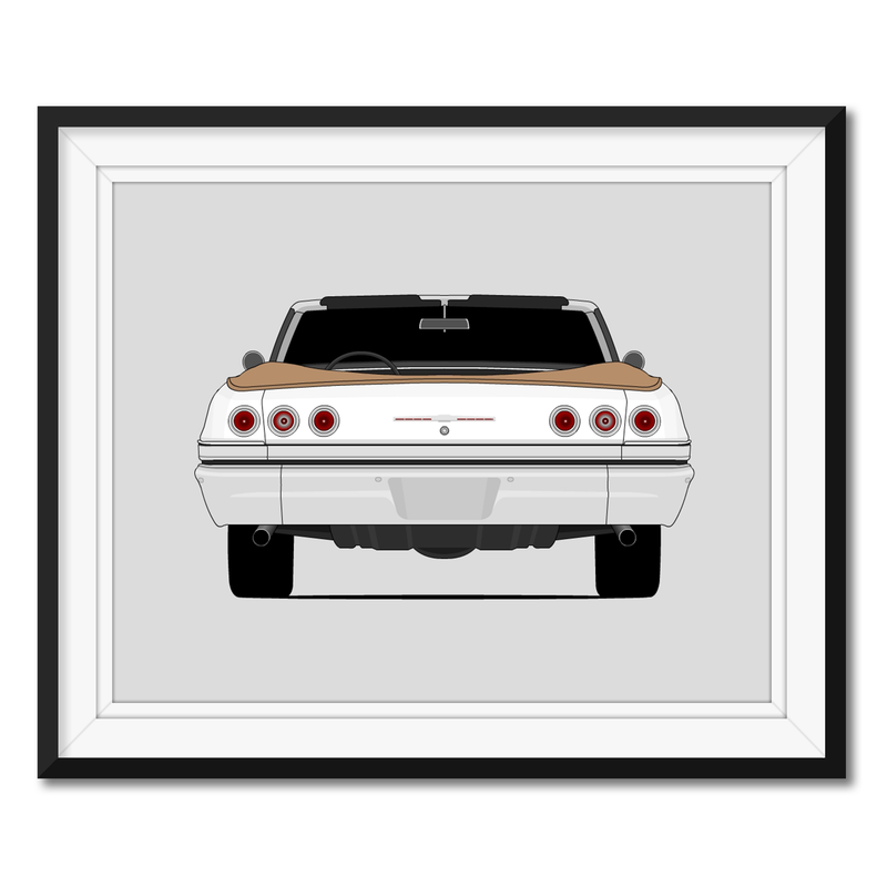 Chevy Impala Convertible (1965) (Rear) Poster